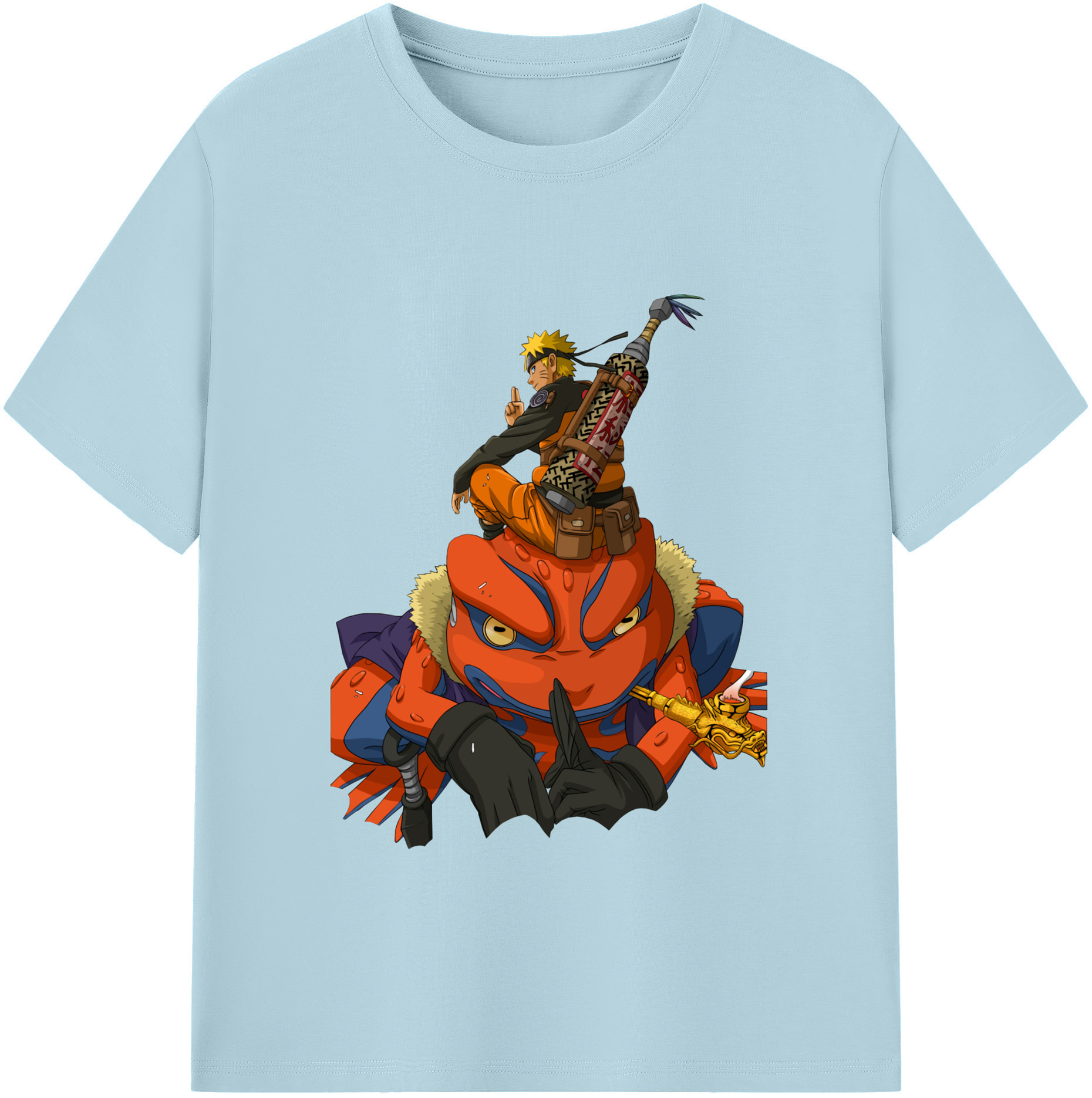（画像用） NARUTO -ナルト- うずまき ナルト Uzumaki Naruto 綿100％半袖Tシャツ（フロントプリント）